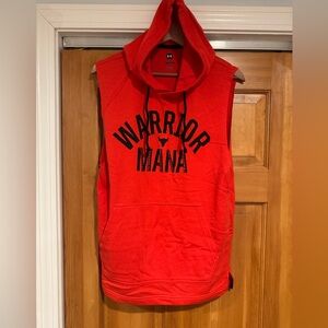 Under Armour Project Rock Warrior Mana Sleeveless Hoodie Tank - Red - Men's Sz S